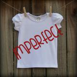 IMPERFECT Blank Girl's Short Sleeve Plain Tee